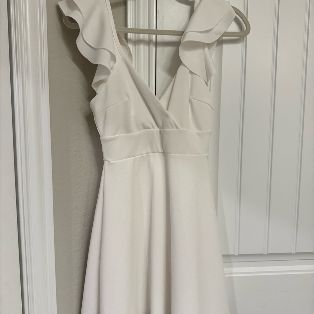 Altar'd State Cream Ruffle Mini Dress